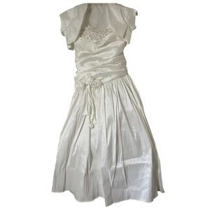 Elegant White Kids Formal Dress